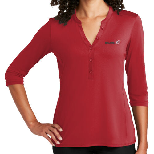 ® Ladies UV Choice Pique Henley - Dark Thumbnail