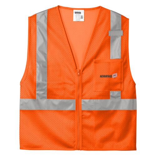 Ansi 107 Class 2 Mesh Zippered Vest - Dark Thumbnail