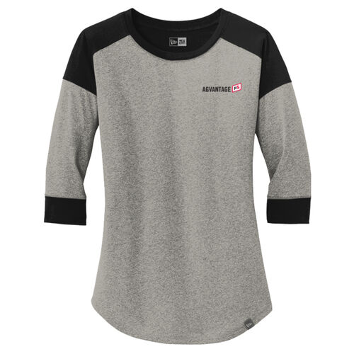  ® Ladies Heritage Blend 3/4 Sleeve Baseball Raglan Tee - Dark Thumbnail