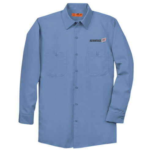 Long Size, Long Sleeve Industrial Work Shirt - Dark Thumbnail