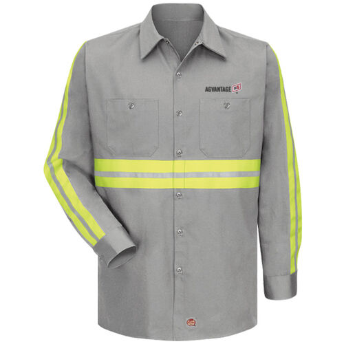 Red Kap Enhanced Visibility Long Sleeve Cotton Work Shirt Thumbnail