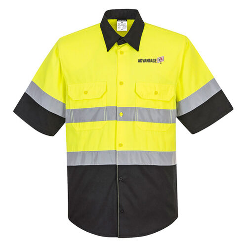 Portwest Two Tone Short Sleeve Button Up Work Shirt Thumbnail