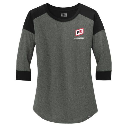 ® Ladies Heritage Blend 3/4 Sleeve Baseball Raglan Tee - Light Thumbnail