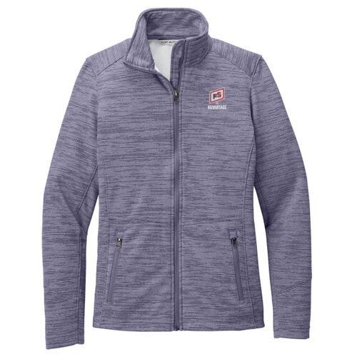 Ladies Digi Stripe Fleece Jacket - Light Thumbnail