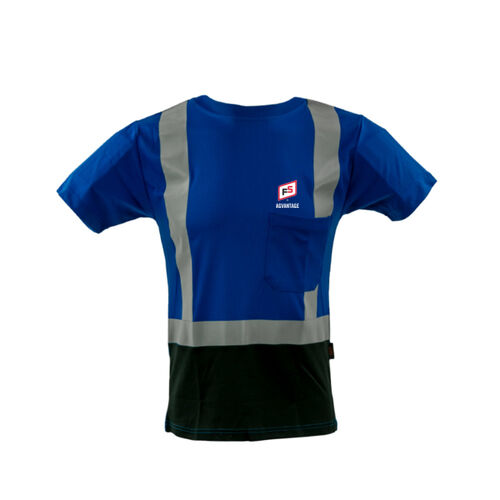 GSS Safety Class 2 Short Sleeve T-Shirt Blue with Black Bottom - Light Thumbnail