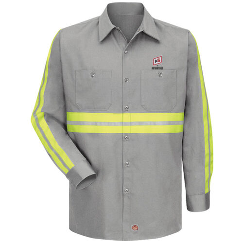 Red Kap Enhanced Visibility Long Sleeve Cotton Work Shirt Thumbnail