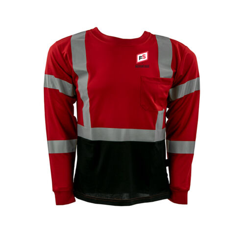 GSS Safety Long Sleeve T-Shirt Blue with Black Bottom Thumbnail