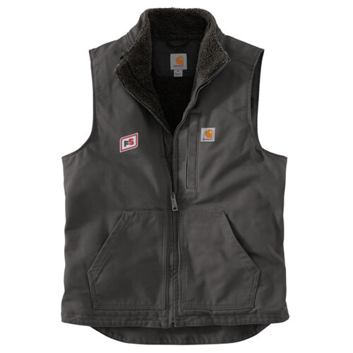 Sherpa Lined Mock Neck Vest - Dark Thumbnail